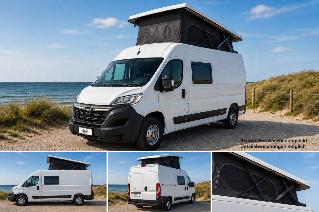 ATEK Aufstelldach für Opel Movano (2021–2026) L2H2 / L3H2 / L4H2 – Mehr Platz, mehr Komfort, mehr Freiheit