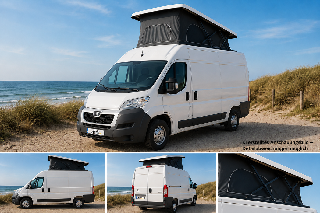 ATEK Aufstelldach für Peugeot Boxer (2006–2026) L2H2 / L3H2 / L4H2 – Mehr Platz, mehr Komfort, mehr Freiheit
