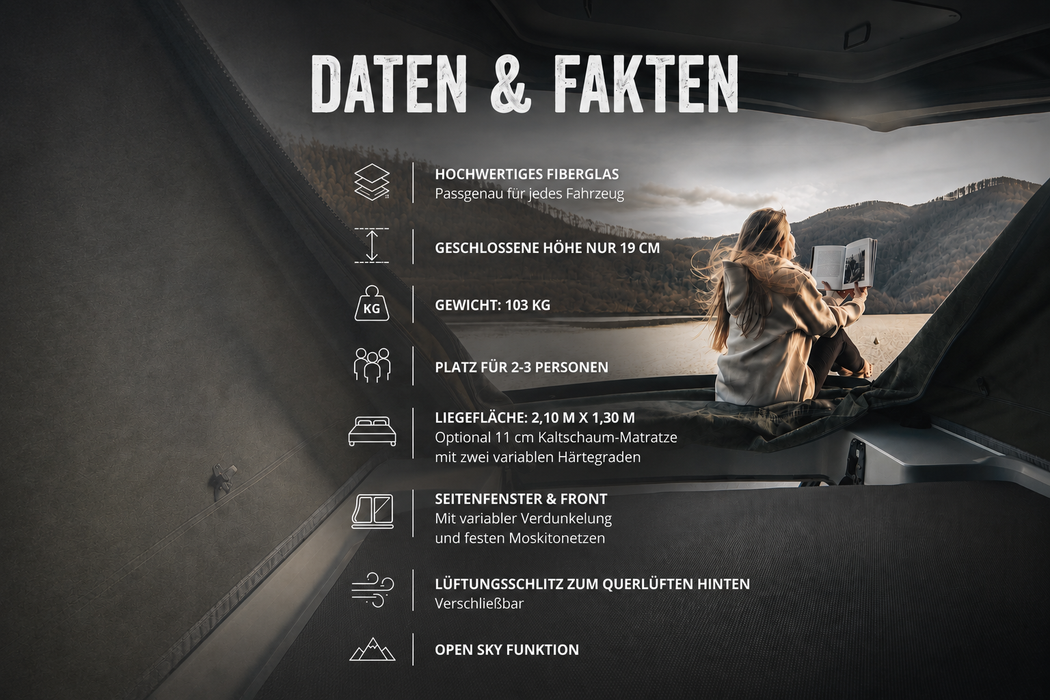 ATEK Aufstelldach für Mercedes Sprinter (Baujahr 2007 – aktuell) L2H2 / L3H2 – Mehr Platz für dein nächstes Abenteuer